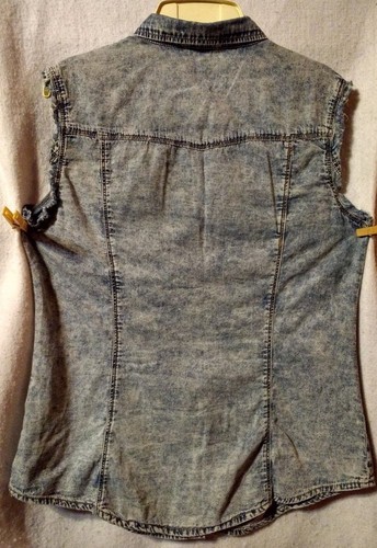 Prenda para mujer Denim Co. talla 8 perla occidental a presión puntas y diamantes de imitación nueva sin etiquetas - Imagen 2 de 6