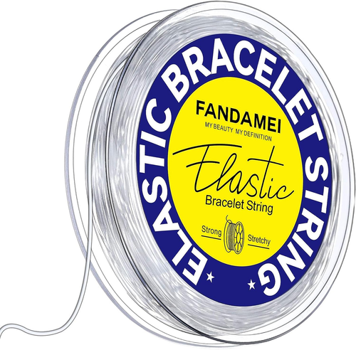 1mm Elastic Bracelet String Cord, Crystal Stretch Bead Cord for Bracelets Jewelr