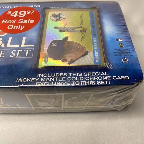 2009 Topps Baseball w/ Mickey Mantle Gold Chrome Complete Sealed Set - 660 Cards - Picture 3 of 9