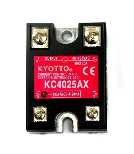 1pz KYOTTO DC Relè a Stato Solido SSR KC4025AX 480VAC 25A [DA DC V mA a AC] 4~20mA - Foto 1 di 8