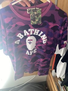 Bape Color Purple Camo T Shirt Authentic Ebay