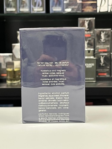 Narciso Rodriguez Bleu Noir Eau de Parfum for Men 3.3 fl. oz. / 100ml - Picture 2 of 3