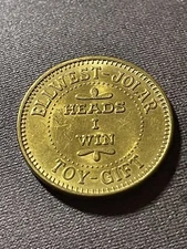 Vintage Ellwest-Jolar Amusement Center Heads Tails Flipper Token Coin Toy-Gift