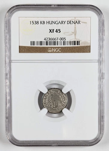 1538 KB Hungary Silver Denar NGC XF45