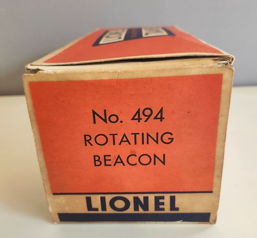 LIONEL Postwar No 494 Rotating Beacon Silver with Original Box Tested, works! - Picture 19 of 22