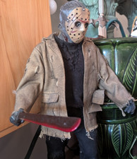 Jason Vorhees mit 2ter BASE u MASKE Sideshow Premium Format Statue Freddy Jason