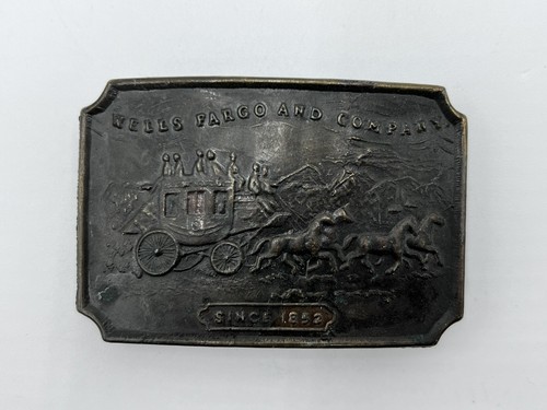 Wells Fargo Brass Belt Buckle. J9