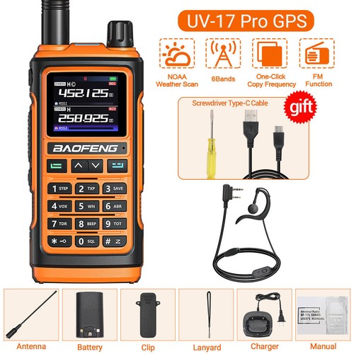 Baofeng UV-17 Pro GPS wiederaufladbare Walkie Talkies Langstrecken-Luftband Ham Radios - Bild 19 von 19
