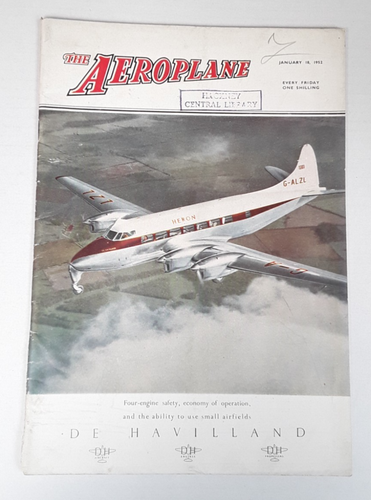 6 Issues of The Aeroplane Magazine, Jan-Feb 1952, Vintage, British Aviation - Picture 3 of 7