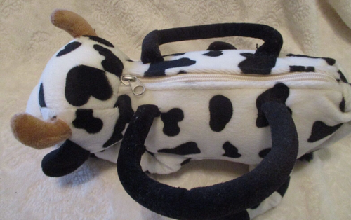 Marca RUSS ~ Cartera de vaca Holstein blanco y negro ~ Manijas ~ Solo se muestra - Imagen 11 de 11