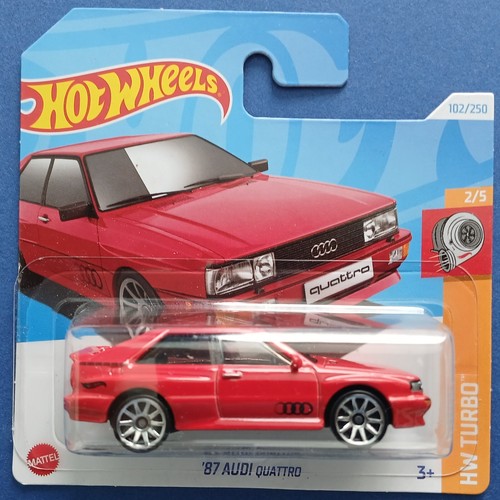 HOT WHEELS 2024 '87 AUDI QUATTRO, ROT, SHORT CARD.