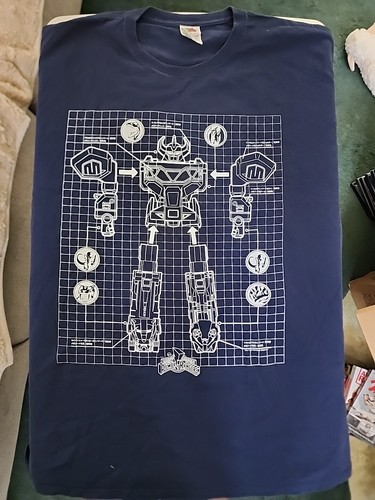 Jerzees Unisex Blue Short Sleeve Cotton Power Rangers T Shirt Size 2 XL
