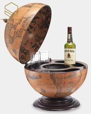 Zoffoli Nettuno Classic Desk Bar Globe – Elegant Drinks Cabinet