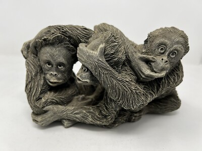 Orangutan Statue United Design Classic Critters Figure Hear No Evil Monkey Stone