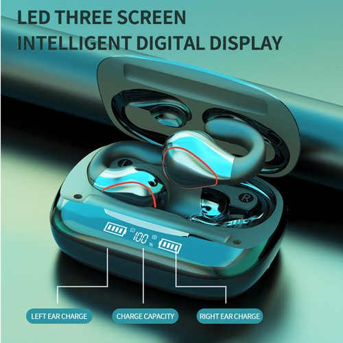 Wireless Bluetooth Headphones Double In Ear Earphones Phone Headsets with Mic - Picture 4 of 13