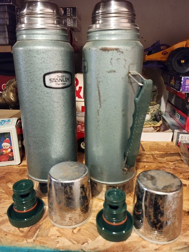 Aladdin Stanley Green Thermos Vacuum Bottle No. A-944NS Quart Lot - Picture 6 of 6
