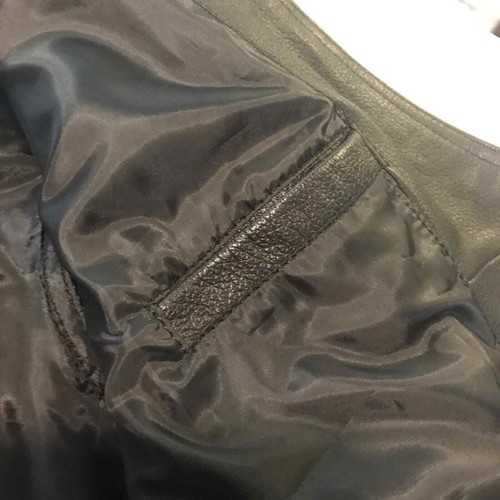 Vintage Excelled Leather Vest Mens Size 44 Snap Closure Lace Up Sides Moto Biker - Picture 5 of 10