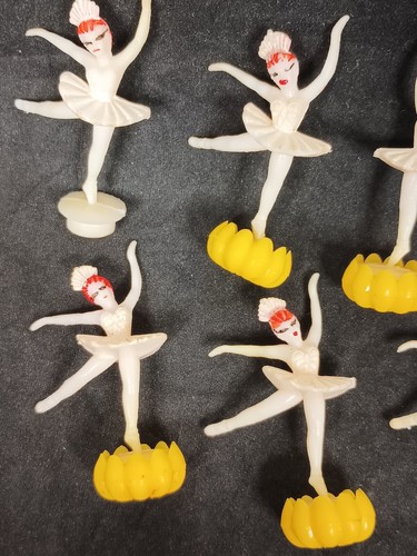 6 bailarinas de 2,25 pulgadas decoraciones de pasteles/juguetes de carnaval usados Hong Kong - Imagen 3 de 8