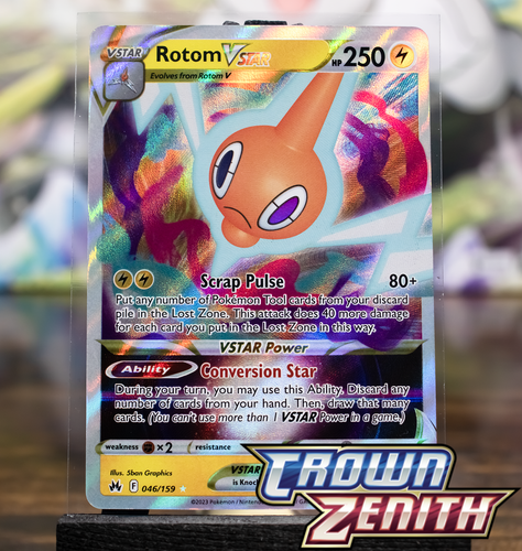 Rotom VSTAR Ultra Rare 046/159 Crown Zenith NM/Mint Pokemon TCG Card Fast Ship - 第 1/3 張圖片