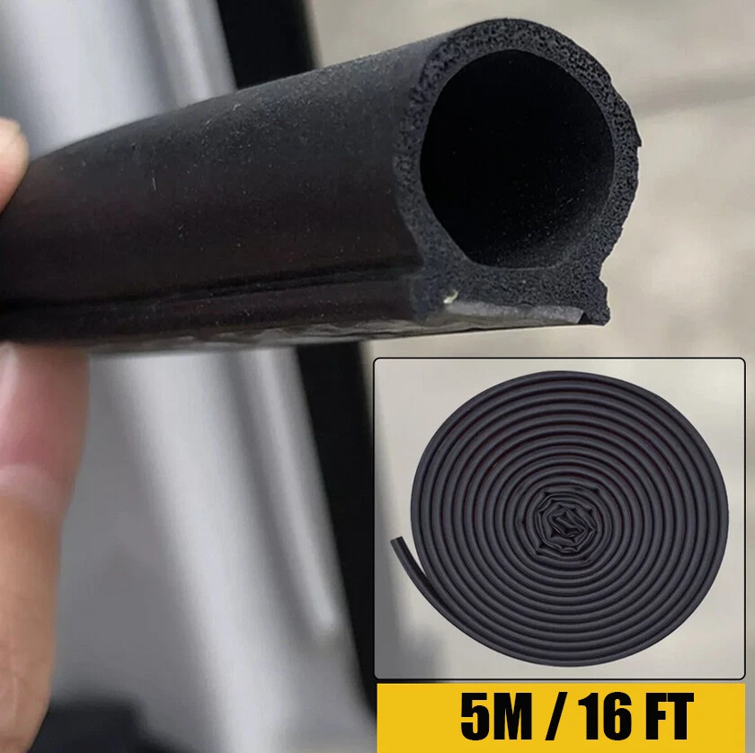 Faixa de vedação de porta em forma de D 5M para Volkswagen borracha borda oca protetor tira meteorológica - Imagem 2 de 4