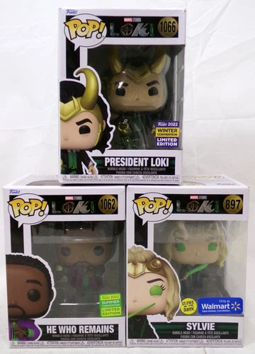 Funko Pop! Marvel Loki Lot of 3 897 1062 1066 President Sylvie He Who Remains