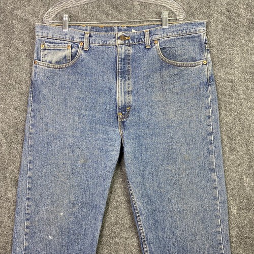 VINTAGE Levi's 505 Mens Jeans Blue Size 40x32 Straight Leg Regular Fit Cotton - Picture 4 of 15