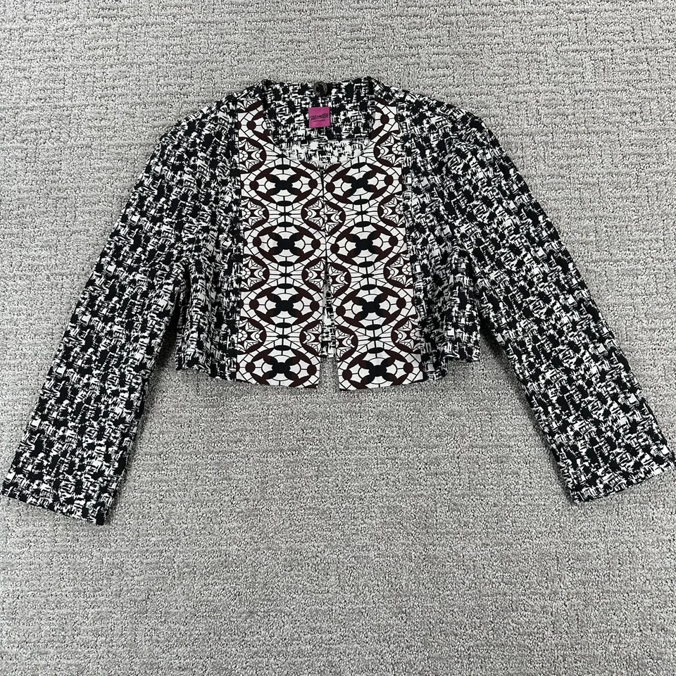 Save The Queen 连衣裙夹克套装大号 L 棕色白色黑色紧身弹力女式 — 第 2/4 张图片