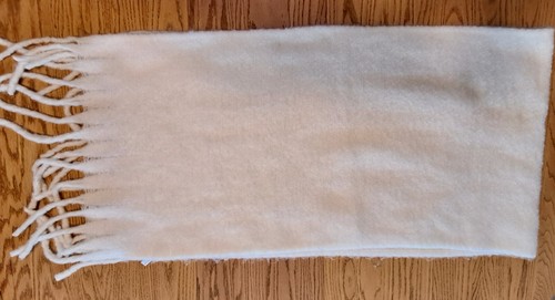 Anthropologie Ultra Soft Large Fringed Scarf Wrap Ivory 76" × 20" (90" W/Fringe) - Picture 2 of 9