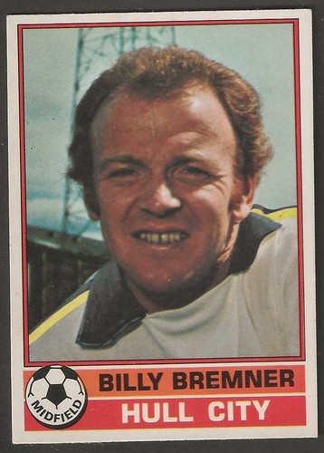 TOPPS - FOOTBALL (RED BACK 1977) - #296 - HULL CITY - BILLY BREMNER