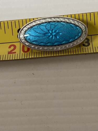 Sterling Silver Enamel Brooch Signed Sterling Silver Rims & Backs - Missing Pin - Picture 6 of 14