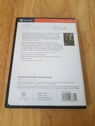 Gaiam - Prenatal Yoga - Shiva Rea (DVD, 2003) - Picture 3 of 6