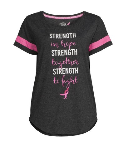 ⭐ S (4-6) // Susan G Komen Womens' BCA Strength to Fight Graphic T-shirt