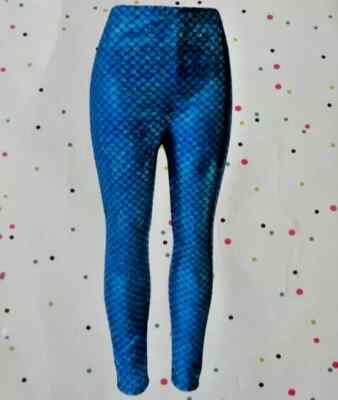 Damen/Mädchen LEGGINGS Meerjungfrau gr S/M/L Karneval Legging  Glitzer