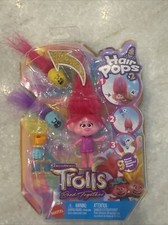 Trolls Band Together Hair Pops Set - POPPY Figure 9 Piece Set Pink Sealed New