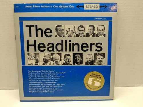 The Headliners Vol. 1 - Columbia Exclusive 5th Anniversary Vinyl Record