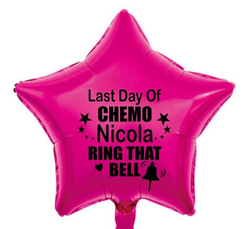 Cancer Balloon Personalised Last Chemo Bell Ring End of treatment - Picture 2 of 4