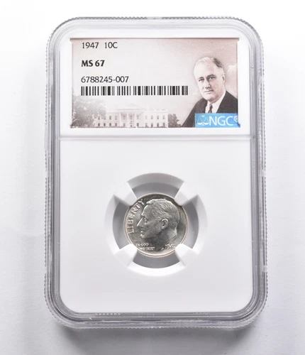 MS67 1947 Roosevelt Dime NGC *4049