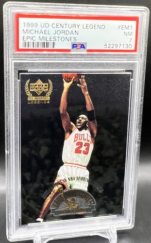 1999 UD Century Legend Michael Jordan Epic Milestones PSA 7 HOF Bulls Card #241