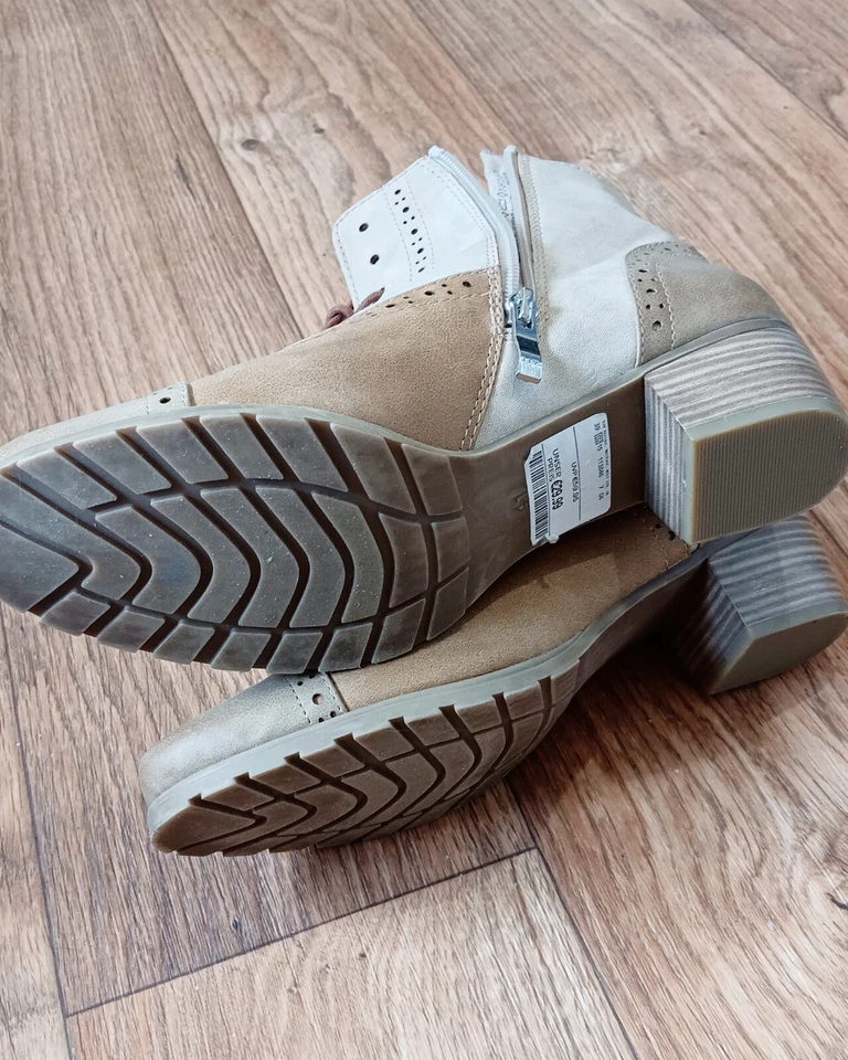 Botas Oxford para mujer Marco Tozzi marrón y beige talla 41 Foto 3 de 4