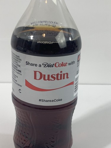 Share a DIET COKE with Dustin 20fl oz Collectible Bottle Rare Coca-Cola 2015