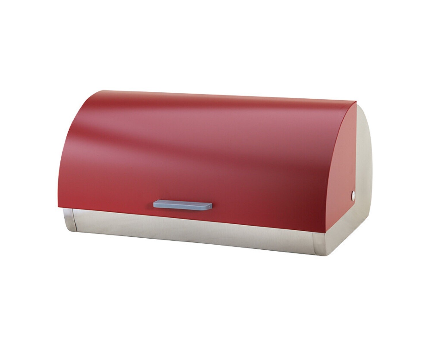 Eleganter Edelstahl Brotkasten in Rot für Ihre Küche