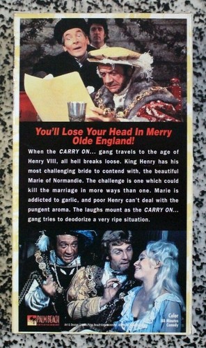 Carry On "Henry VIII" VHS 1971 Rare Bawdy British Cult Comedy/Parody - Picture 2 of 3