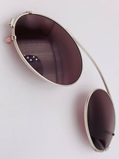 Vintage Hugo Boss HB1544 Silver Metal Oval Sunglasses Frames Japan