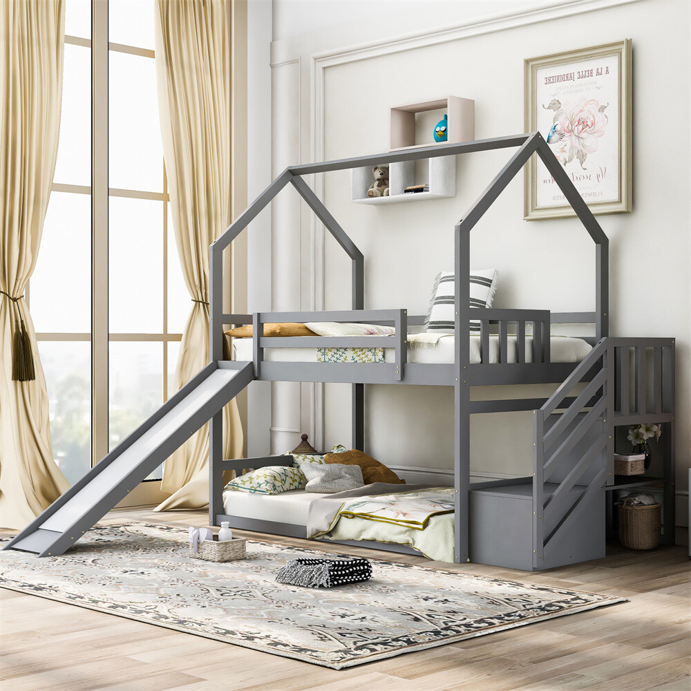 With Storage Staircase & Convertible Slide