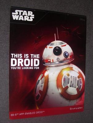 RARE Star Wars The Force Awakens BB-8 two-sided 28” x 22