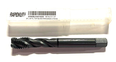 RapidKut M14 x 2mm HSSE-V3 Semi-Bottoming Tap Spiral Flute Black Ring 3FL D7