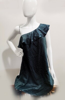 Madewell Silk Mini Dress Women's Size 6 Green NEW | eBay