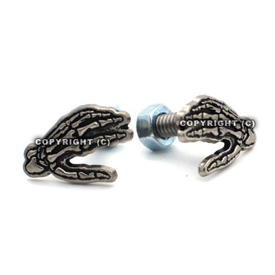 2 Metal License Plate Frame Fastener Tag 3D Bolt Screws Marine Corp USMC LOGO