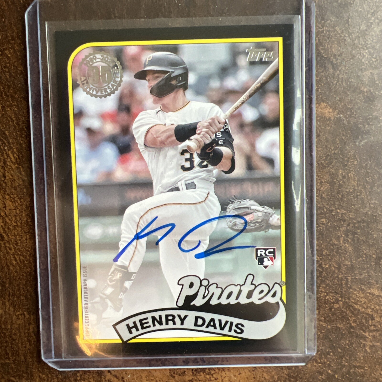 Henry Davis - 2024 Topps Update Series 1989 35th RC Auto - Black Border 050/199