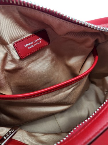 TOD'S X Alber Elbaz Happy Moments Gommini Red Neoprene Crossbody Bag NWOT - Picture 18 of 19